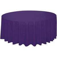 TABLECOVER RND 84IN DEEP PURPL