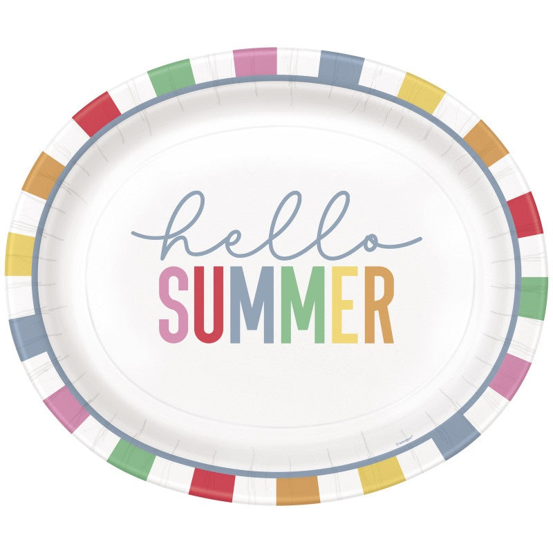 PLATE OVAL SUMMER CHIC