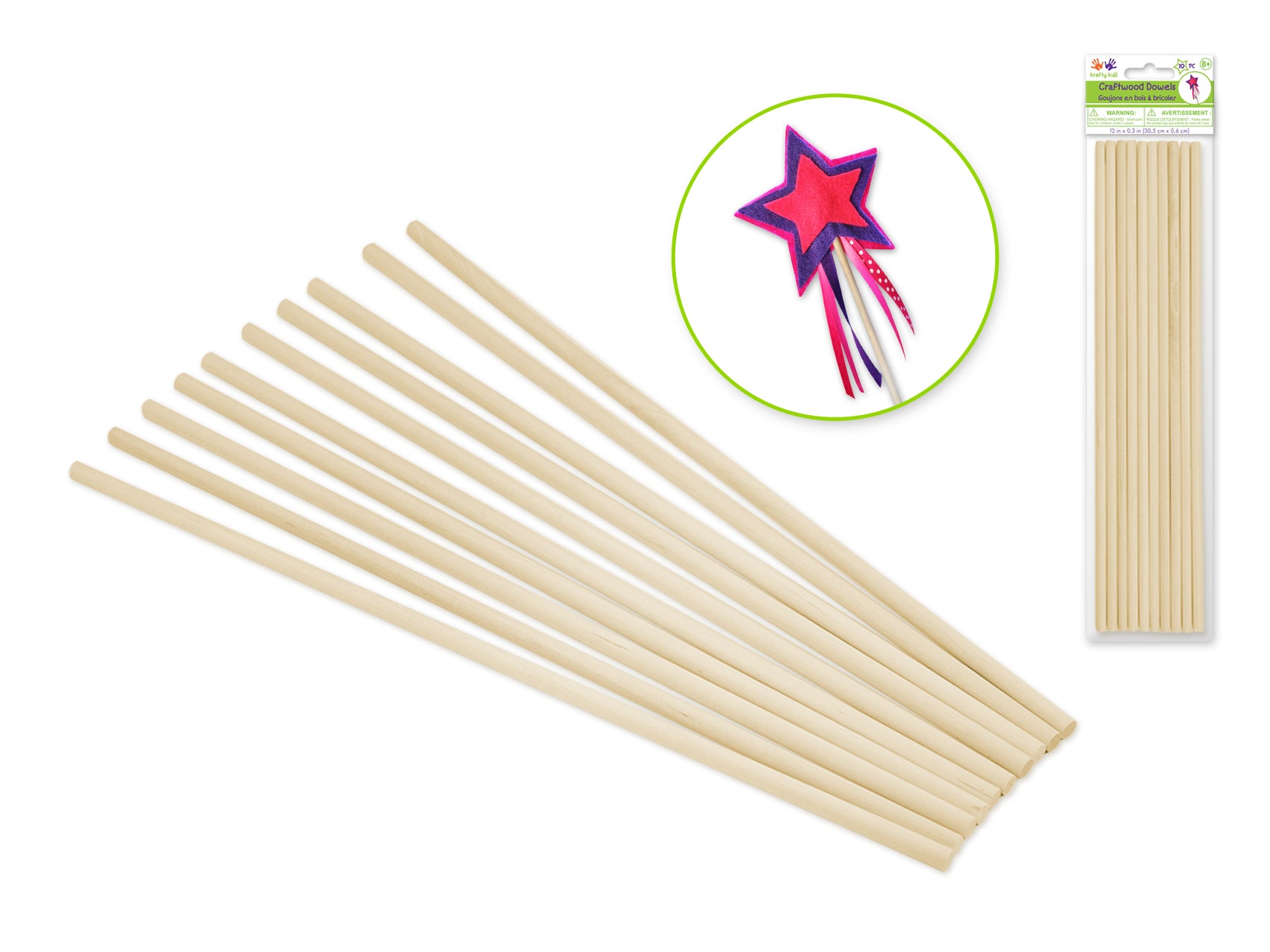 CRAFT WOOD 1/4X12I DOWEL X10