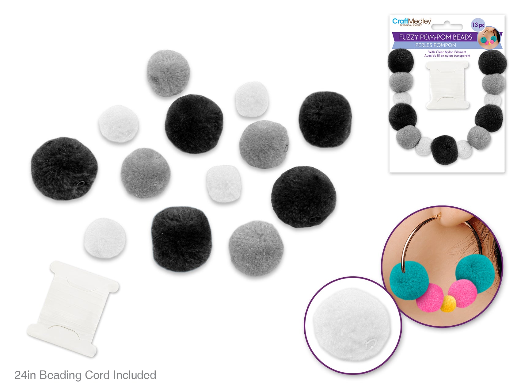 POMPOM FUZZY 13PC CLASSIC