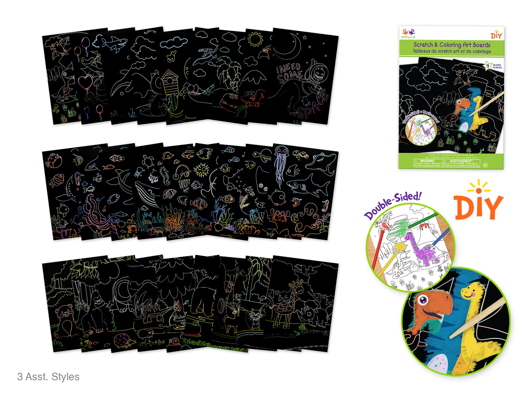 CRAFT SCRATCH/COLORING ART