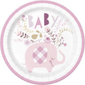 PLATE 9IN PINK ELEPHANT 8PC