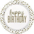 PLATE 7IN CONFETTI GOLD BDAY