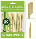 PICK SKEWER BAMBOO PADDLE 3.5I