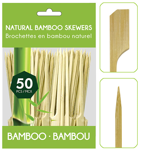 PICK SKEWER BAMBOO PADDLE 3.5I