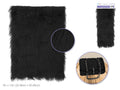 SHEET FAUX FUR LONG HAIR BLACK