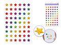 STICKER 3D PUFFY MINI STAR MUL