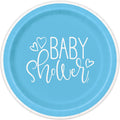 PLATE PAPER 9IX8 BLUE BABYSHOW