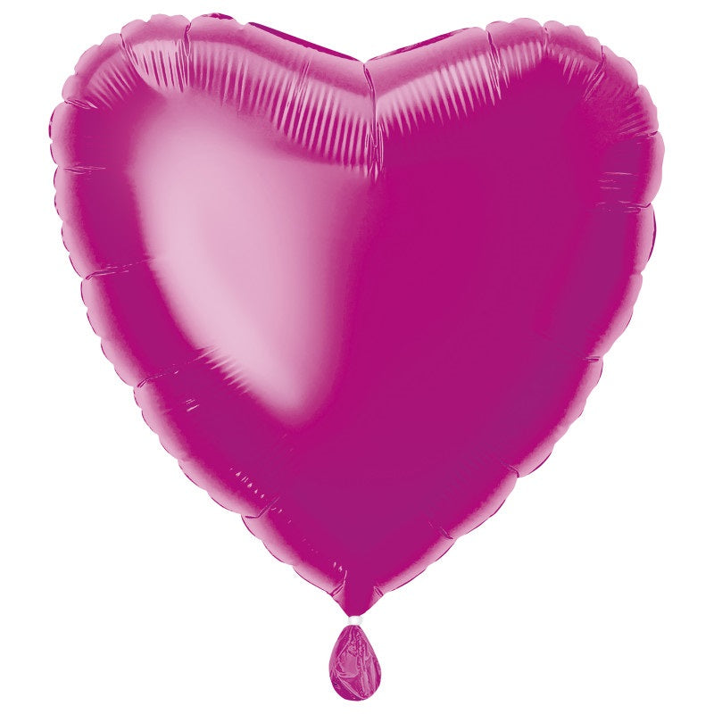 BALLOON FOIL 18IN HEART HOT PI