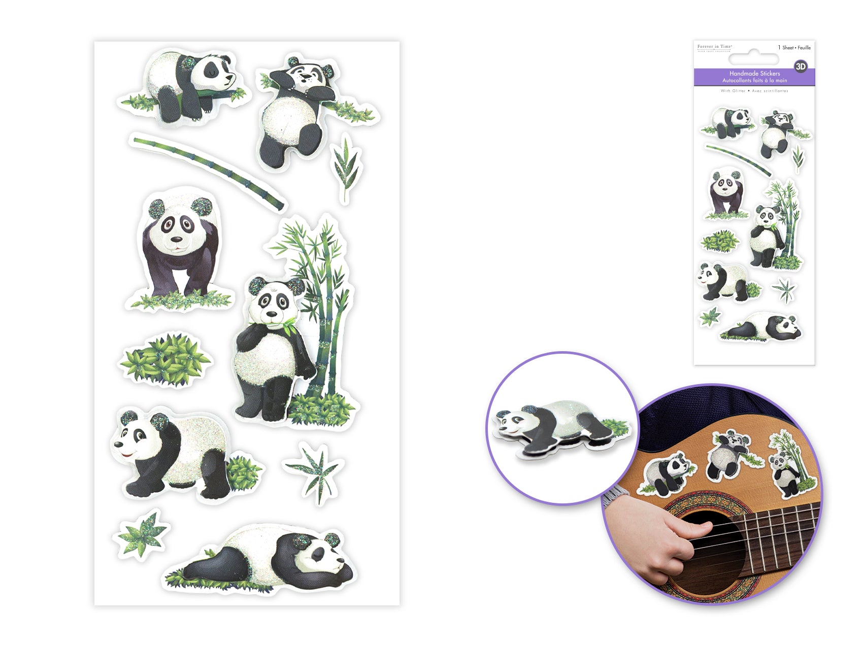 STICKER 3D HAND MADE PANDA