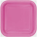 PLATE PAPER SQ 7IN 16PC HOTPIN