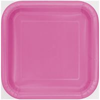 PLATE PAPER SQ 7IN 16PC HOTPIN