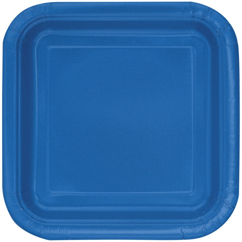 PLATE PAPER SQ 7IN 16PC ROYAL