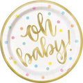 PLATE PAPER 9IX8 OH BABY GOLD