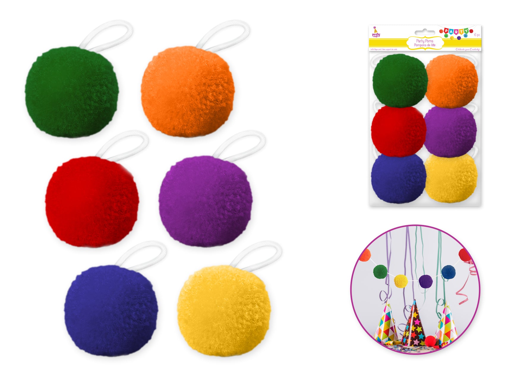 POMPOM 3.2IN ACRYLIC BOLD
