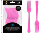 FORK 18PC PINK