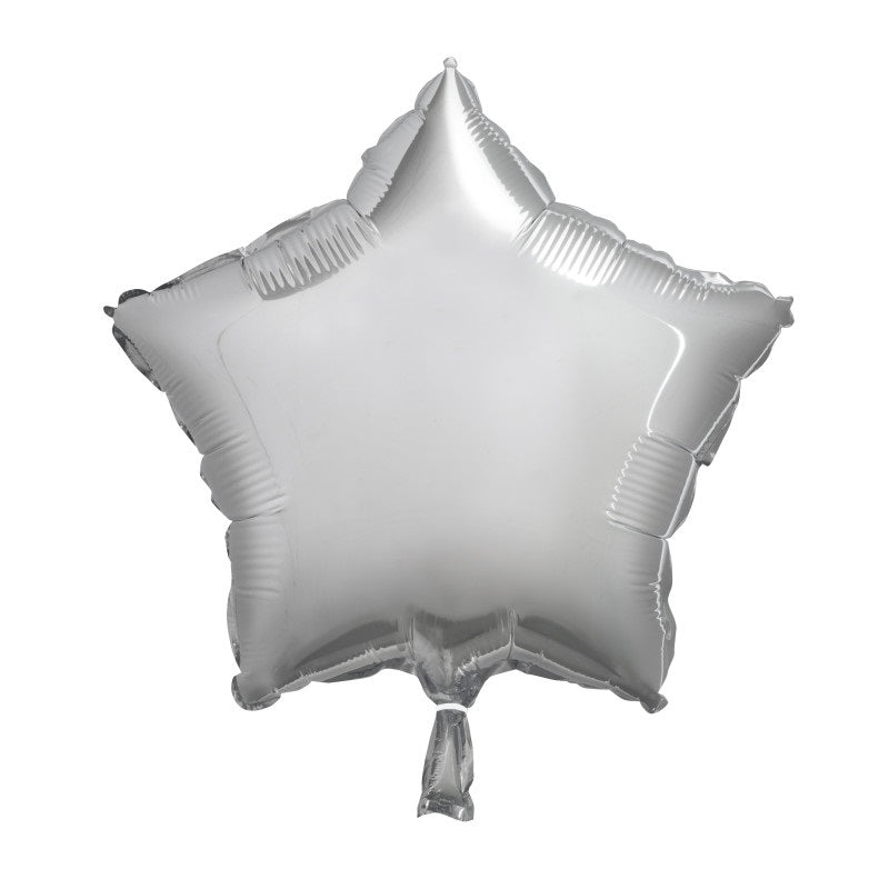 BALLOON FOIL 18IN STAR SILVER
