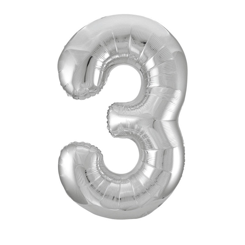 BALLOON FOIL 34IN SILVER 3
