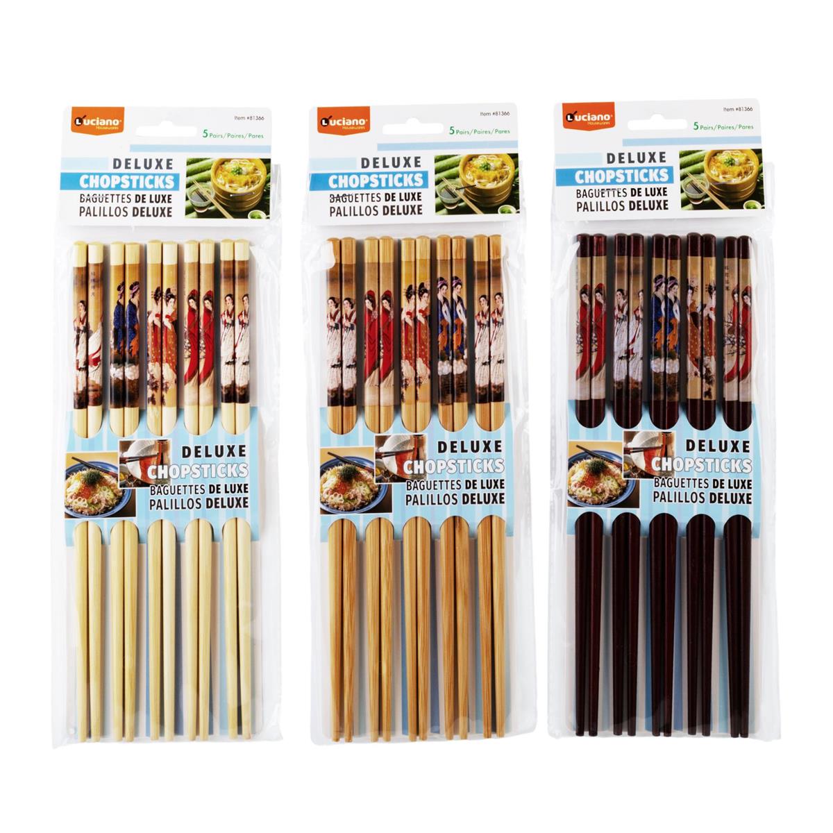 CHOPSTICK SET 5 PAIRS 9.5IN