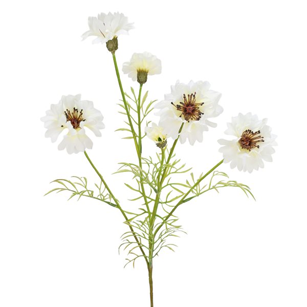 CORNFLOWER SPRAY, WHITE, 62CM