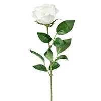 FLOWER ROSE WHITE 70CM