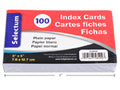 Index Cards Plain 100Pcs 3x5i