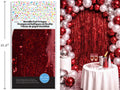 CURTAIN METALLIC RED 40X118IN