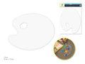 PALETTE PAINT FLAT OVAL CLEAR