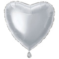 BALLOON FOIL 18I HEART SILVER