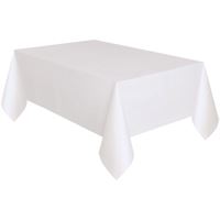 Tablecloth Plastic 54X108 Whte