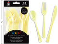 Cutlery Plastic 18PC VANILLA