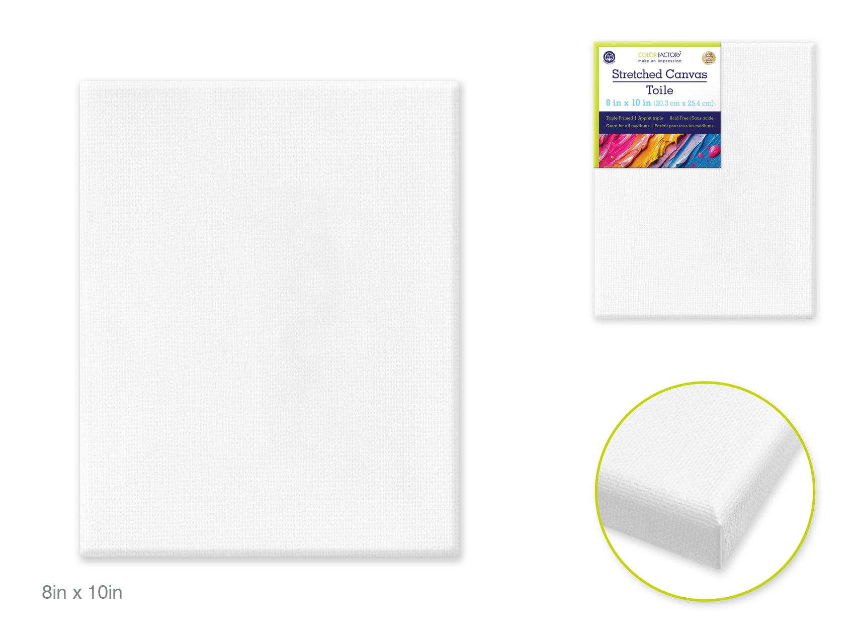 CANVAS STRETCH 8X10 STAPLED