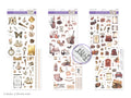 STICER GLITTER EMBOSSED VINTAG