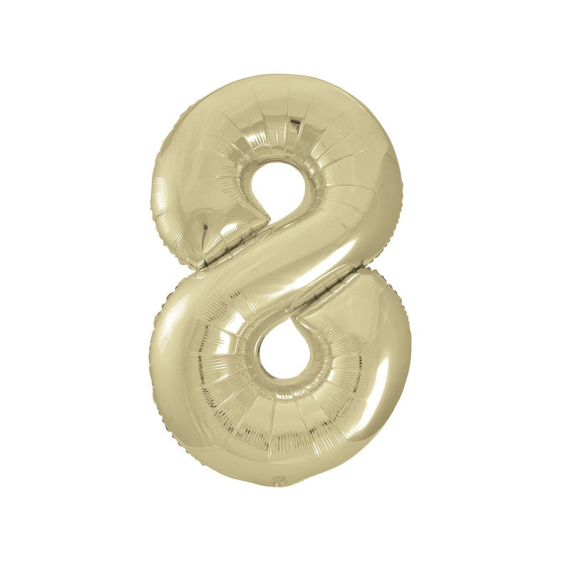 BALLOON FOIL 34IN GOLD 8