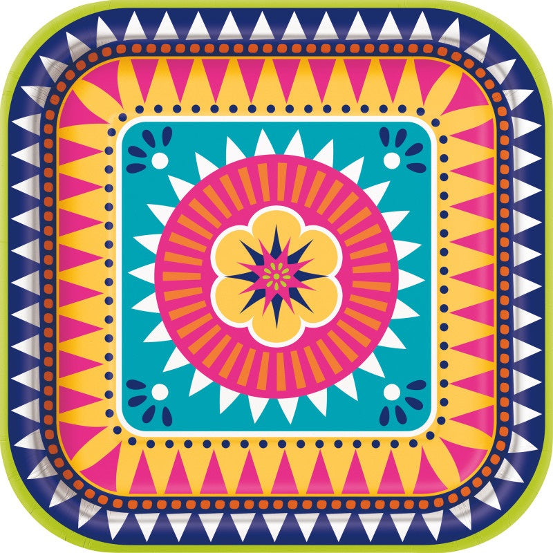 PLATE PAPER 9IX8 BOHO FIESTA S