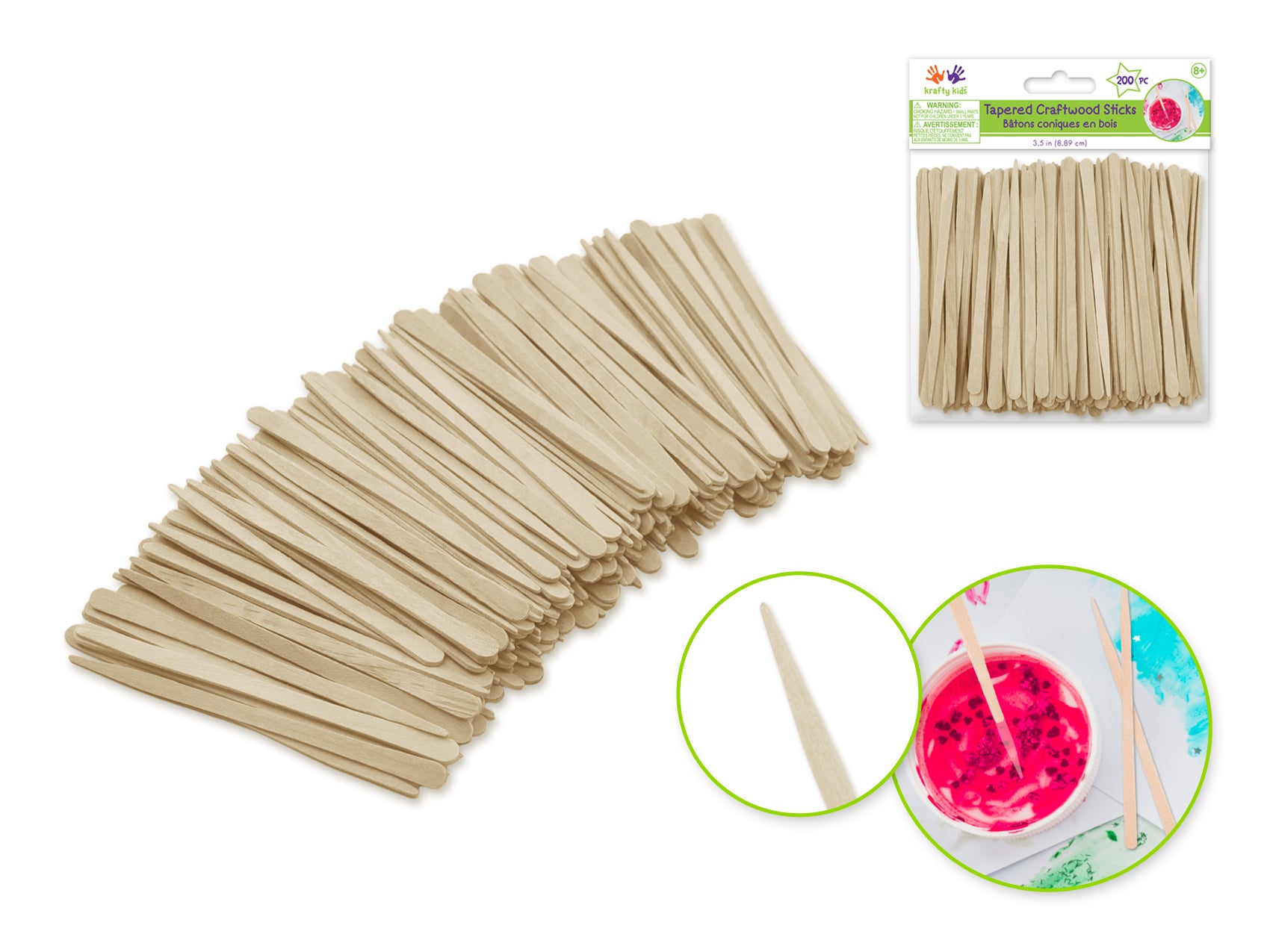 STICKS TAPERED 3.5IN 200PC