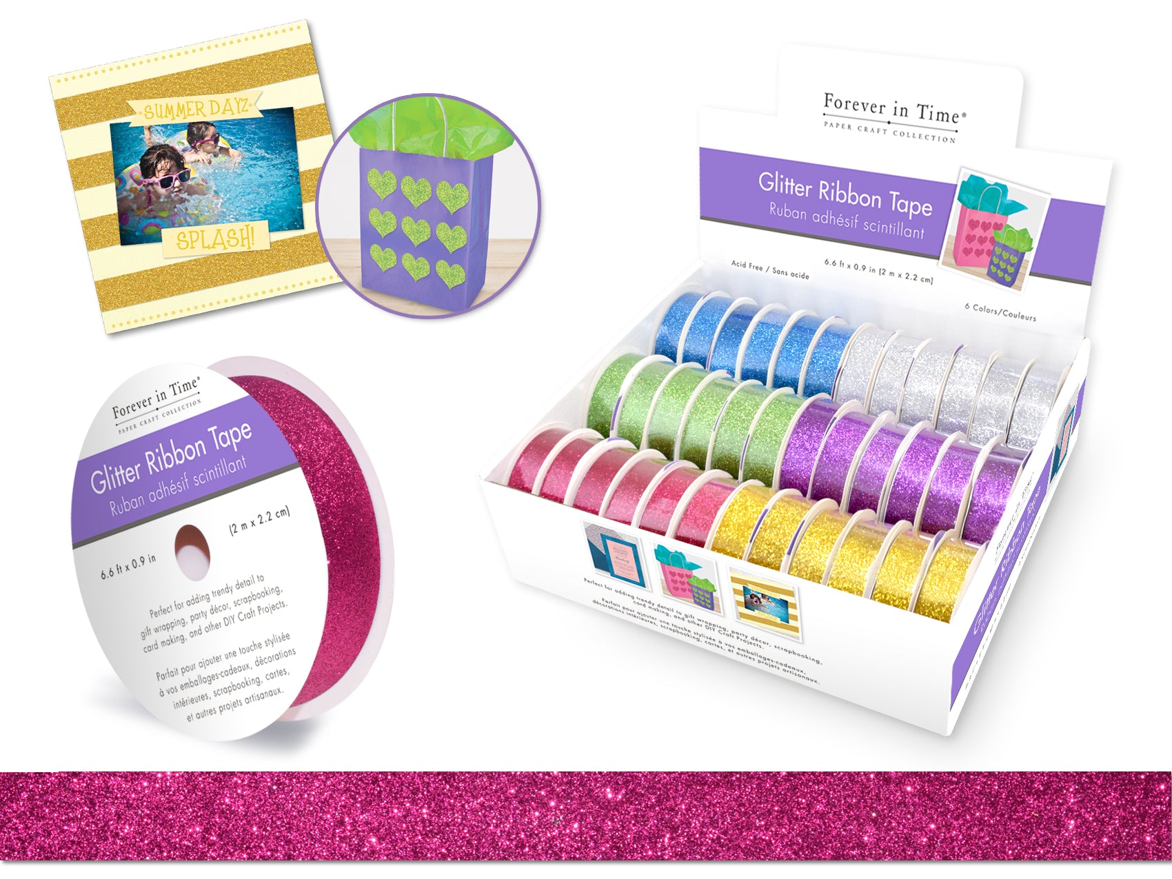 RIBBON GLITTER TAPE GLIMMER GL
