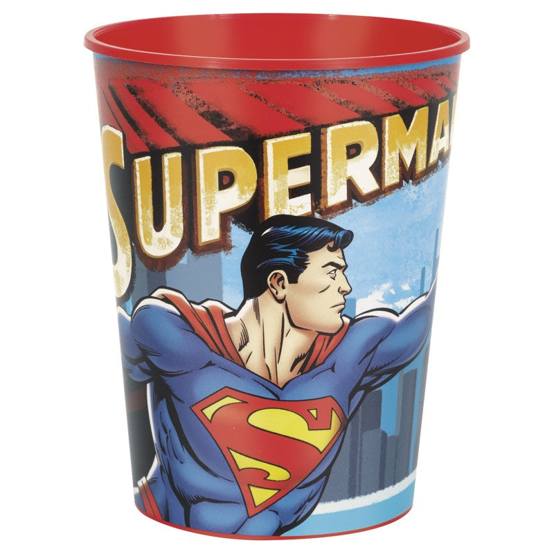 CUP PLASTIC 16OZ SUPERMAN