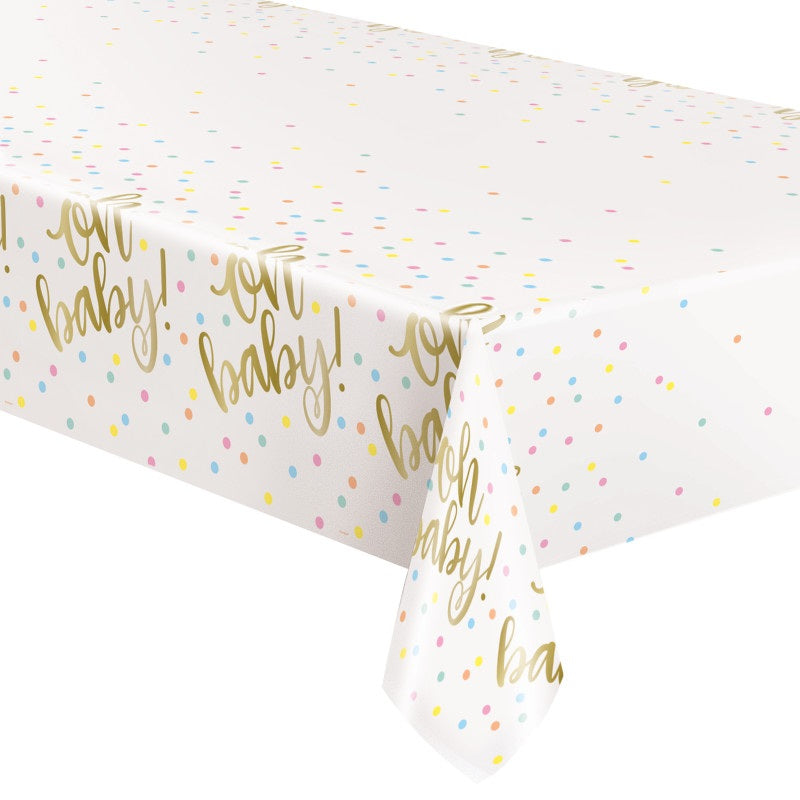 TABLECLOTH 54X84 OH BABY GOLD