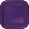 PLATE PAPER SQ 9IN 14PC PURPLE