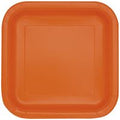 PLATE PAPER SQ 7IN 16PC ORANGE