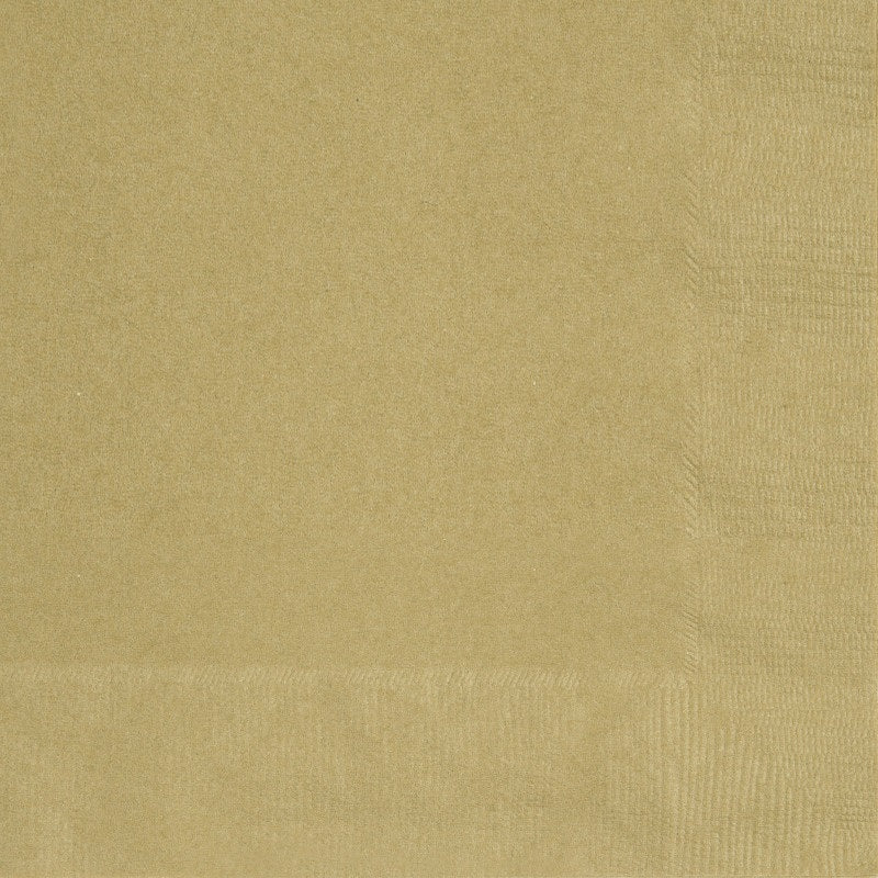 Napkin Beve 40Pc/2Ply Gold