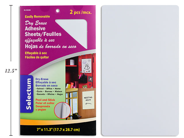 Board White 7X11.3 2PC ADHESIV