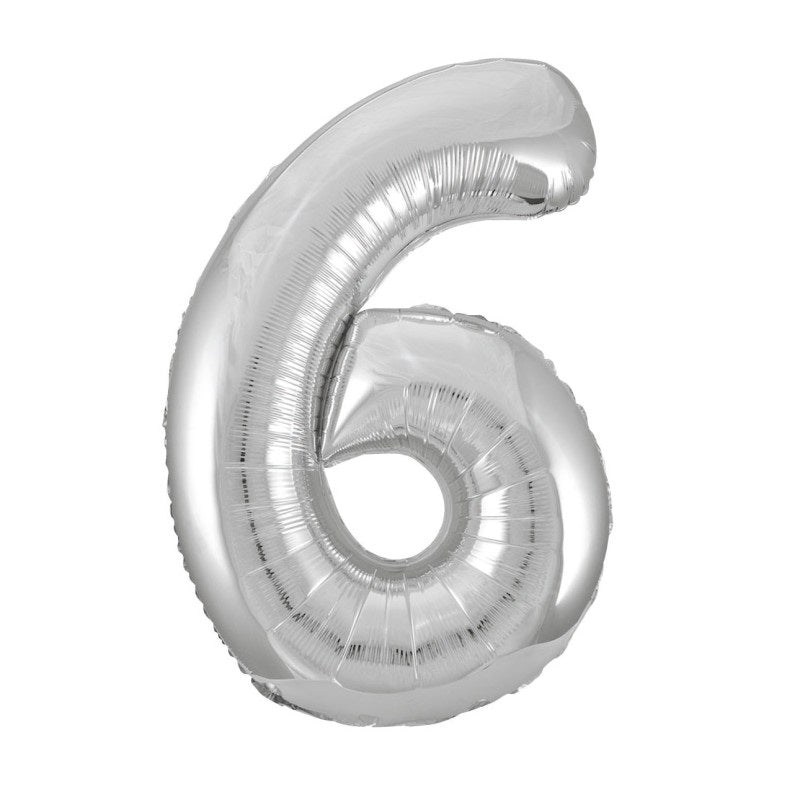 BALLOON FOIL 34IN SILVER 6