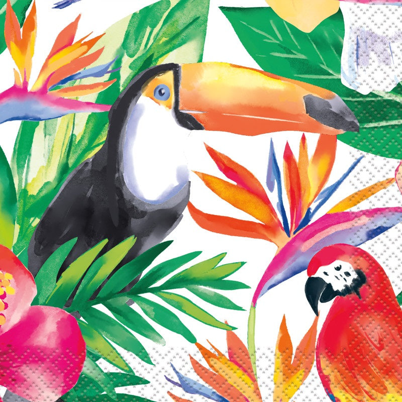 NAPKIN BEVE X16 PALM TROPICAL
