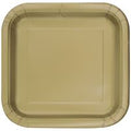 PLATE PAPER SQ 9IN 14PC GOLD