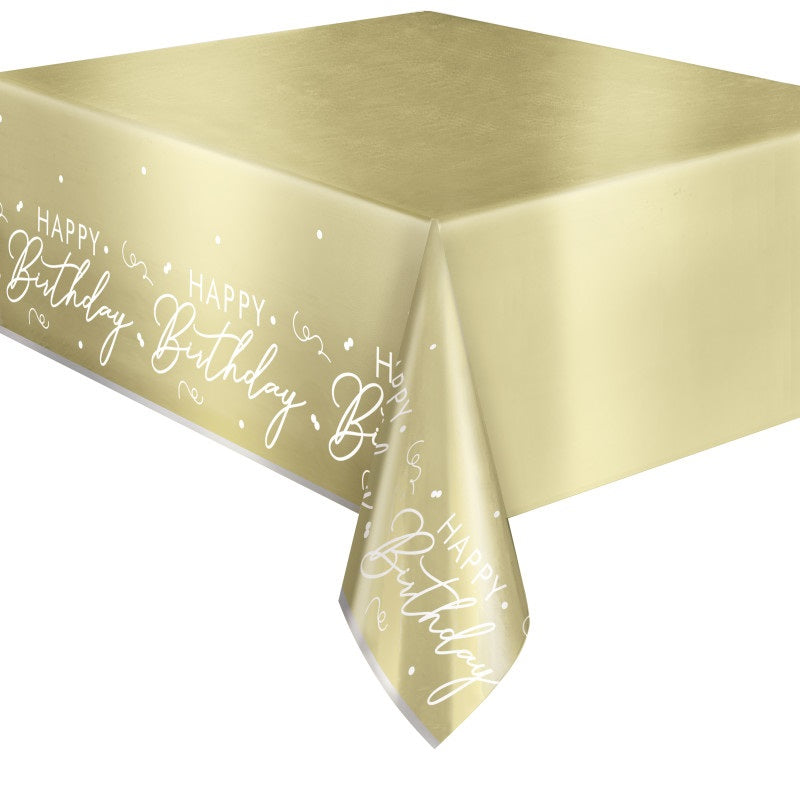 TABLECLOTH GOLD BDAY