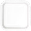 PLATE PAPER SQ 7IN 16PC WHITE