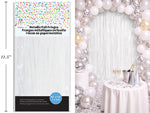 CURTAIN METALLIC WHITE40X118IN