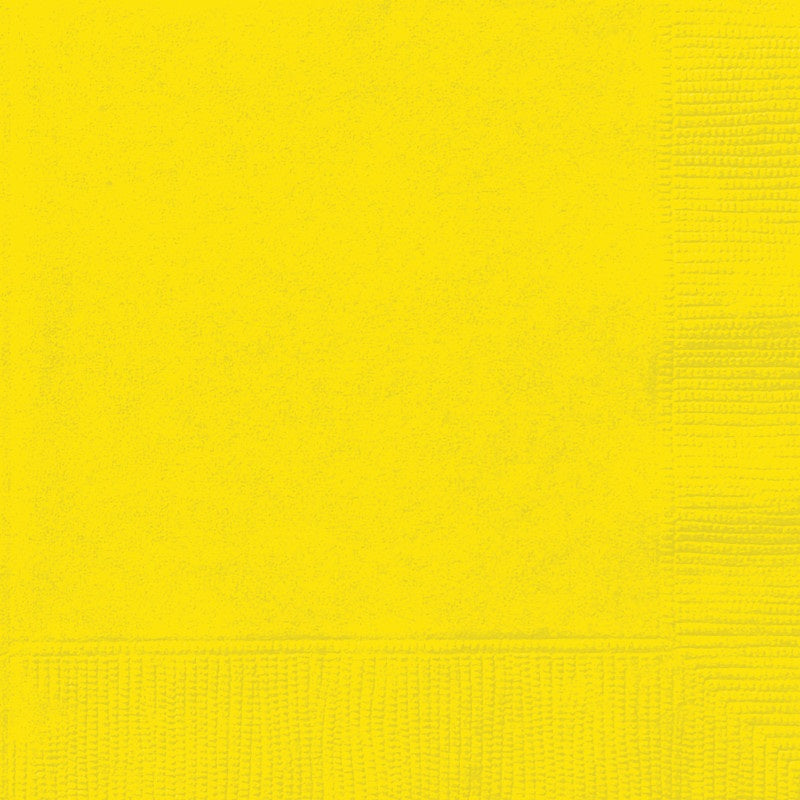 NAPKIN LUNCH 40PC NEON YELLOW